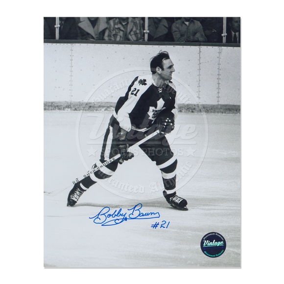 Bobby Baun Toronto Maple Leafs 8x10 Autographed Photo