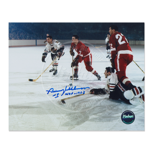 Norm Ullman Detroit Red Wings 1966 Playoffs 10x8 Autographed Photo