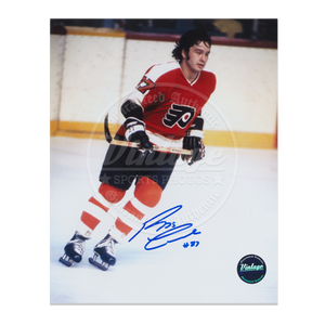 Reggie Leach Philadelphia Flyers 11X14 Autographed Photo Included Inscription - "The Rifle"